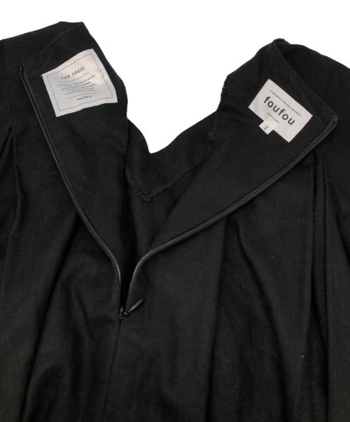foufou（フーフー）foufou (フーフー) THE DRESS #36 black linen DRESS ブラック サイズ:1の古着・服飾アイテム