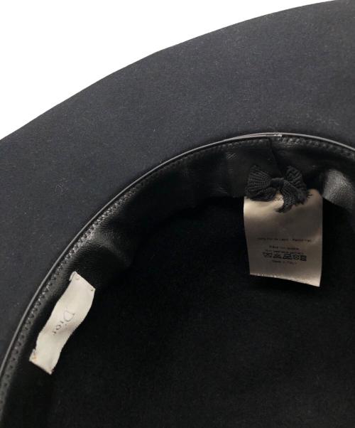 Christian Dior（クリスチャン ディオール）Christian Dior (クリスチャン ディオール) ロングブリムハット ブラック サイズ:58の古着・服飾アイテム