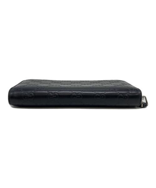 GUCCI（グッチ）GUCCI (グッチ) グッチシマ ジップアラウンドウォレット ブラック サイズ:下記参照の古着・服飾アイテム