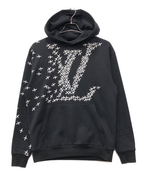 LOUIS VUITTON（ルイ ヴィトン）LOUIS VUITTON (ルイ ヴィトン) LVプレーンプリントパーカー ブラック サイズ:XSの古着・服飾アイテム