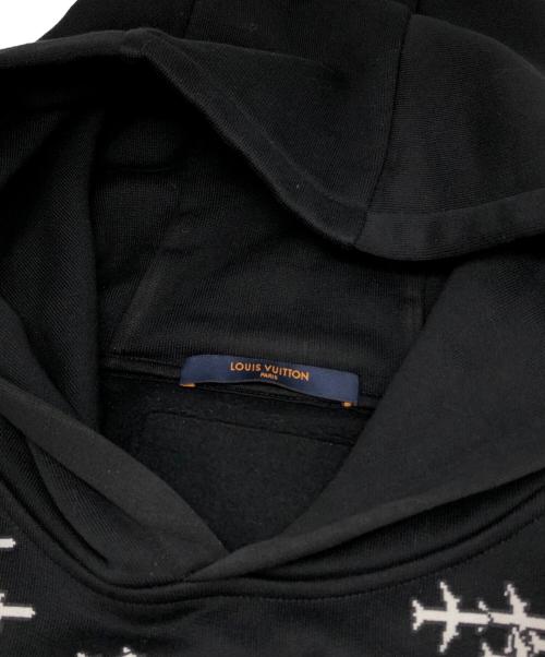 LOUIS VUITTON（ルイ ヴィトン）LOUIS VUITTON (ルイ ヴィトン) LVプレーンプリントパーカー ブラック サイズ:XSの古着・服飾アイテム
