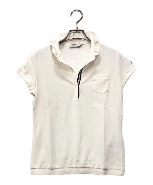 MONCLER（モンクレール）MONCLER (モンクレール) フリルカラーポロシャツ ホワイト サイズ:XSの古着・服飾アイテム