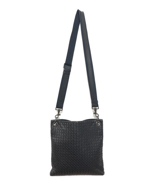 BOTTEGA VENETA（ボッテガベネタ）BOTTEGA VENETA (ボッテガベネタ) イントレチャートショルダーバッグ ブラック サイズ:下記参照の古着・服飾アイテム