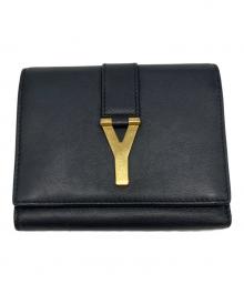 Saint Laurent Paris（サンローランパリ）の古着「Y金具3つ折り財布」｜ブラック