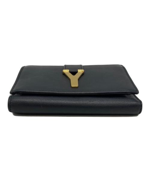 Saint Laurent Paris（サンローランパリ）Saint Laurent Paris (サンローランパリ) Y金具3つ折り財布 ブラック サイズ:下記参照の古着・服飾アイテム