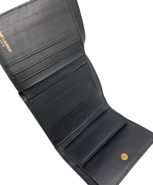 Saint Laurent Paris（サンローランパリ）Saint Laurent Paris (サンローランパリ) Y金具3つ折り財布 ブラック サイズ:下記参照の古着・服飾アイテム