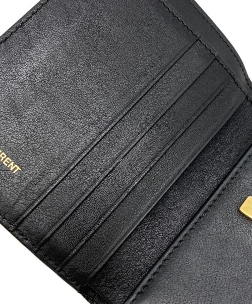 Saint Laurent Paris（サンローランパリ）Saint Laurent Paris (サンローランパリ) Y金具3つ折り財布 ブラック サイズ:下記参照の古着・服飾アイテム