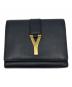 Saint Laurent Paris（サンローランパリ）の古着「Y金具3つ折り財布」｜ブラック