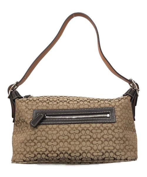 COACH（コーチ）COACH (コーチ) ミニシグネチャーアクセサリーポーチ ベージュ サイズ:下記参照の古着・服飾アイテム