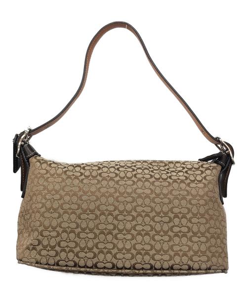 COACH（コーチ）COACH (コーチ) ミニシグネチャーアクセサリーポーチ ベージュ サイズ:下記参照の古着・服飾アイテム