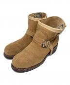 CHIPPEWAチペワ）の古着「スウェードショートエンジニアブーツ」｜ベージュ