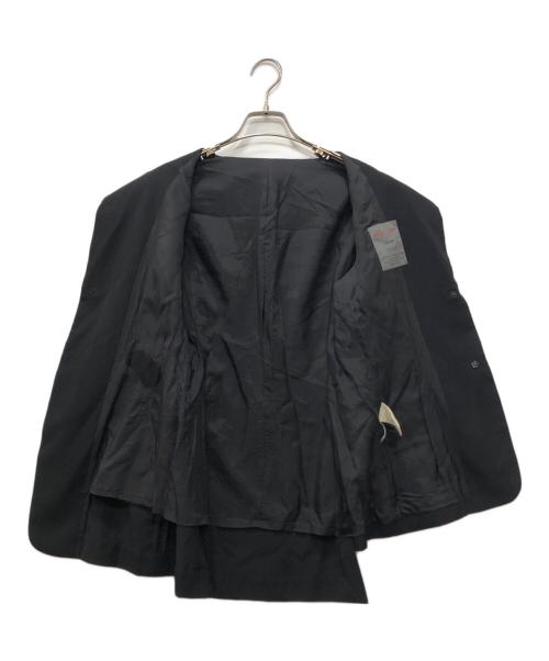 yohji yamamoto+noir（ヨウジヤマモトプリュスノアール）yohji yamamoto+Noir (ヨウジヤマモトプリュスノアール) アシンメトリー2Bドジャケット ブラック サイズ:1の古着・服飾アイテム