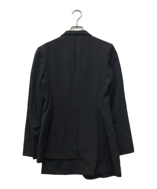 yohji yamamoto+noir（ヨウジヤマモトプリュスノアール）yohji yamamoto+Noir (ヨウジヤマモトプリュスノアール) アシンメトリー2Bドジャケット ブラック サイズ:1の古着・服飾アイテム