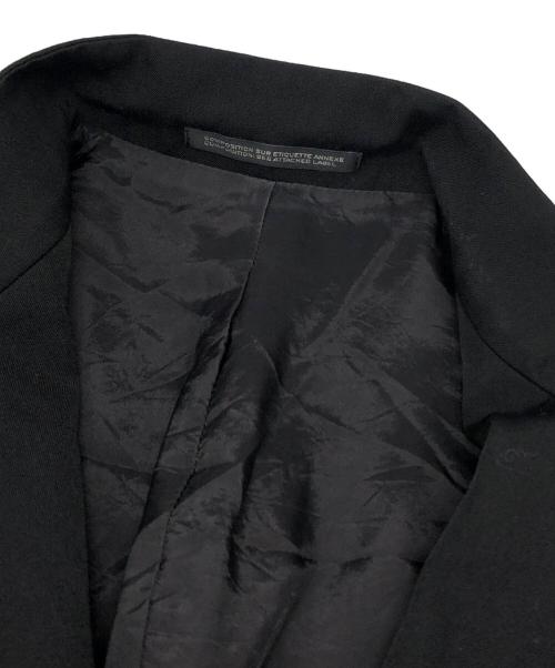 yohji yamamoto+noir（ヨウジヤマモトプリュスノアール）yohji yamamoto+Noir (ヨウジヤマモトプリュスノアール) アシンメトリー2Bドジャケット ブラック サイズ:1の古着・服飾アイテム
