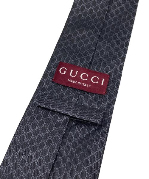 GUCCI（グッチ）GUCCI (グッチ) GG シルクジャカード ネクタイ グレー サイズ:下記参照の古着・服飾アイテム