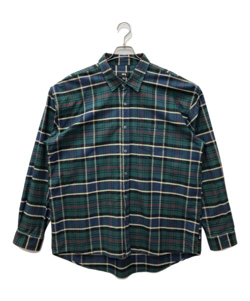 stussy（ステューシー）stussy (ステューシー) チェックシャツ グリーン サイズ:SIZE XLの古着・服飾アイテム