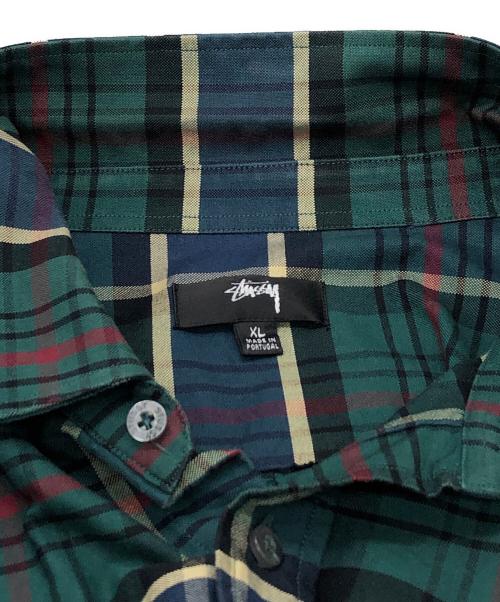 stussy（ステューシー）stussy (ステューシー) チェックシャツ グリーン サイズ:SIZE XLの古着・服飾アイテム