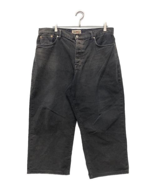 stussy（ステューシー）stussy (ステューシー) Washed Canvas Big Ol Jeans ブラック サイズ:34の古着・服飾アイテム
