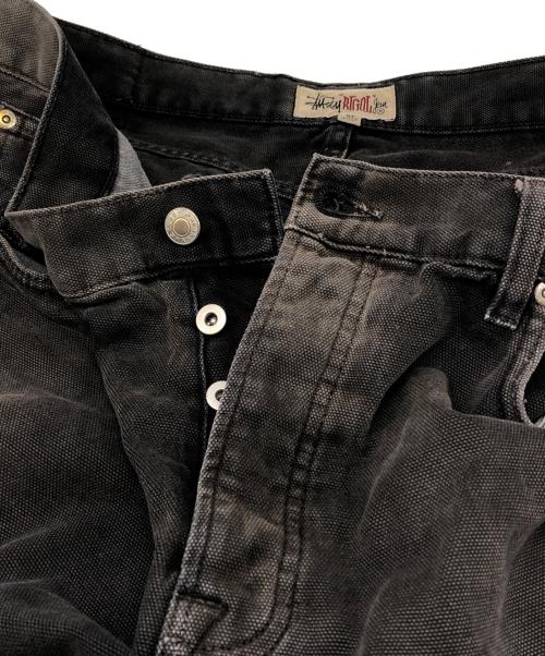 stussy（ステューシー）stussy (ステューシー) Washed Canvas Big Ol Jeans ブラック サイズ:34の古着・服飾アイテム