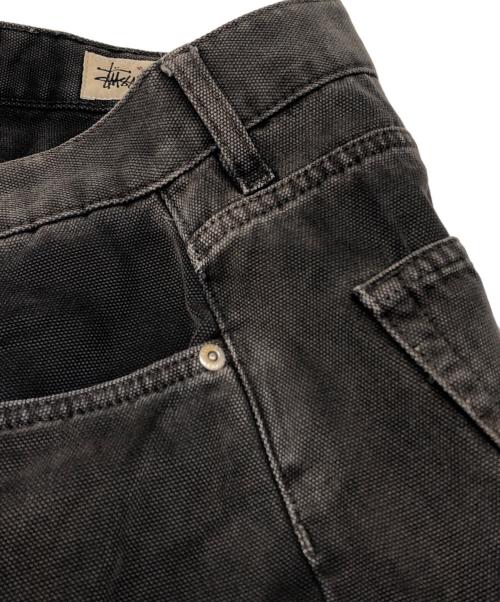 stussy（ステューシー）stussy (ステューシー) Washed Canvas Big Ol Jeans ブラック サイズ:34の古着・服飾アイテム