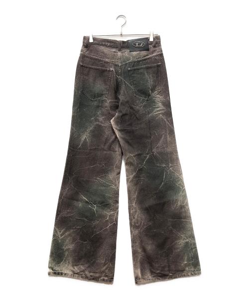DIESEL（ディーゼル）DIESEL (ディーゼル) THUG CLUB (サグ クラブ) P-THUG-PANT ワイドデニムパンツ グレー×グリーン サイズ:46の古着・服飾アイテム