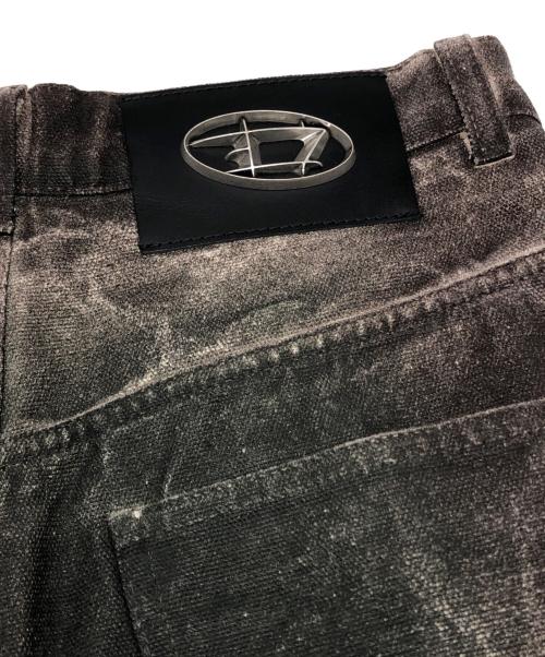 DIESEL（ディーゼル）DIESEL (ディーゼル) THUG CLUB (サグ クラブ) P-THUG-PANT ワイドデニムパンツ グレー×グリーン サイズ:46の古着・服飾アイテム