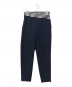 BORDERS at BALCONYボーダーズアットバルコニー）の古着「TAPERED TWILL PANTS」｜ネイビー