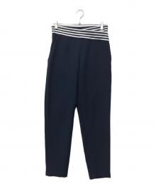 BORDERS at BALCONY（ボーダーズアットバルコニー）の古着「TAPERED TWILL PANTS」｜ネイビー