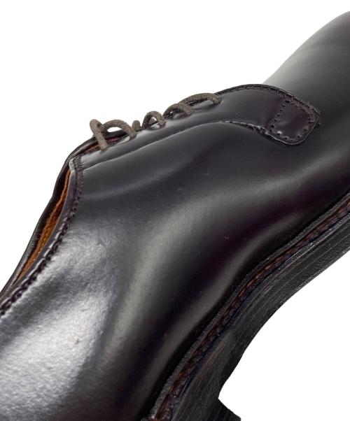 Alden（オールデン）Alden (オールデン) コードバンプレーントゥシューズ ダークバーガンディー サイズ:8Dバリーラストの古着・服飾アイテム