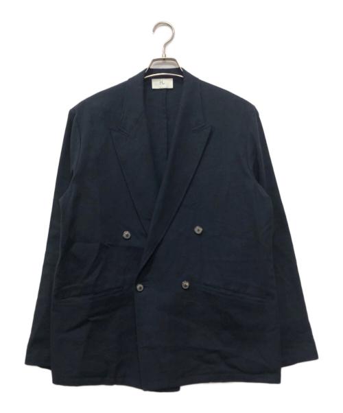 HERILL（ヘリル）HERILL (ヘリル) コットンリネンダブルジャケット ネイビー サイズ:3の古着・服飾アイテム
