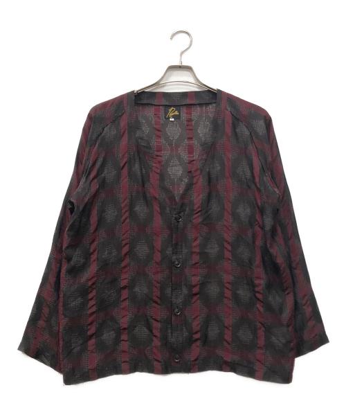 Needles（ニードルズ）Needles (ニードルズ) スプラッシュプレイドチェックカーディガン ブラウン×レッド サイズ:Sの古着・服飾アイテム