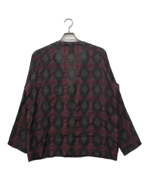 Needles（ニードルズ）Needles (ニードルズ) スプラッシュプレイドチェックカーディガン ブラウン×レッド サイズ:Sの古着・服飾アイテム