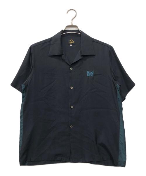Needles（ニードルズ）Needles (ニードルズ) サイドラインオープンカラーシャツ ネイビー サイズ:Sの古着・服飾アイテム
