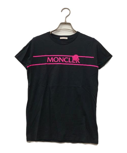 MONCLER（モンクレール）MONCLER (モンクレール) ロゴワッペンプリントTシャツ ブラック サイズ:14の古着・服飾アイテム