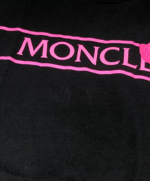 MONCLER（モンクレール）MONCLER (モンクレール) ロゴワッペンプリントTシャツ ブラック サイズ:14の古着・服飾アイテム