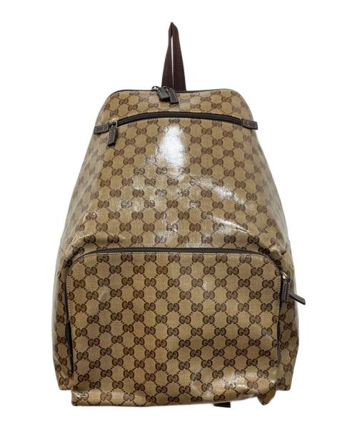 GUCCI（グッチ）GUCCI (グッチ) GGクリスタルバックパック ベージュ サイズ:下記参照の古着・服飾アイテム