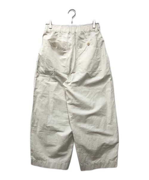MHL（マーガレットハウエル）MHL (エムエイチエル) LIGHTWEIGHT COTTON NYLON TWILL イージーワイドパンツ アイボリー サイズ:Ⅰの古着・服飾アイテム