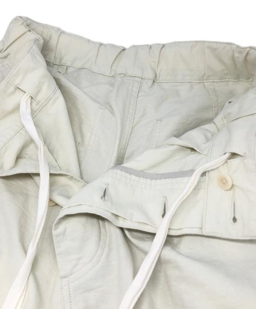 MHL（マーガレットハウエル）MHL (エムエイチエル) LIGHTWEIGHT COTTON NYLON TWILL イージーワイドパンツ アイボリー サイズ:Ⅰの古着・服飾アイテム