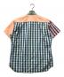 COMME des GARCONS SHIRT (コムデギャルソンシャツ) 切替S/Sチェックシャツ グリーン×オレンジ サイズ:S：10000円