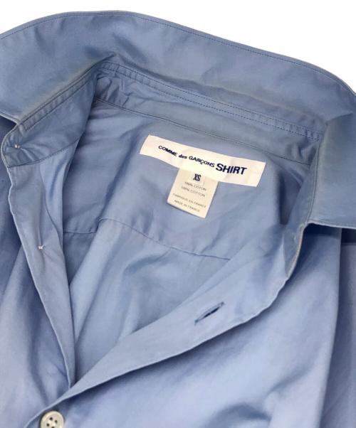 COMME des GARCONS SHIRT（コムデギャルソンシャツ）COMME des GARCONS SHIRT (コムデギャルソンシャツ) レイヤードスリーブシャツ ブルー サイズ:XSの古着・服飾アイテム