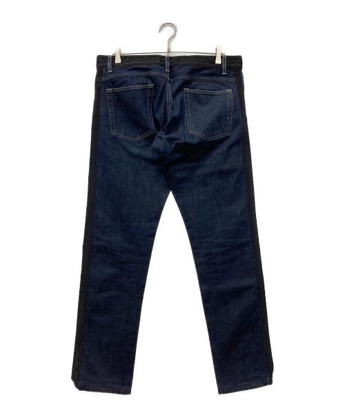 DOLCE & GABBANA（ドルチェ＆ガッバーナ）DOLCE & GABBANA (ドルチェ＆ガッバーナ) クラッシュ加工サイドラインデニムパンツ ブルー サイズ:50の古着・服飾アイテム