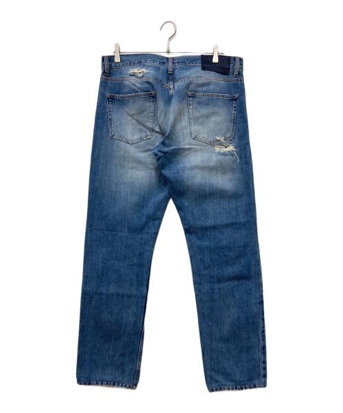 ALEXANDER McQUEEN（アレキサンダーマックイーン）ALEXANDER McQUEEN (アレキサンダーマックイーン) クラッシュデニムパンツ ブルー サイズ:50の古着・服飾アイテム