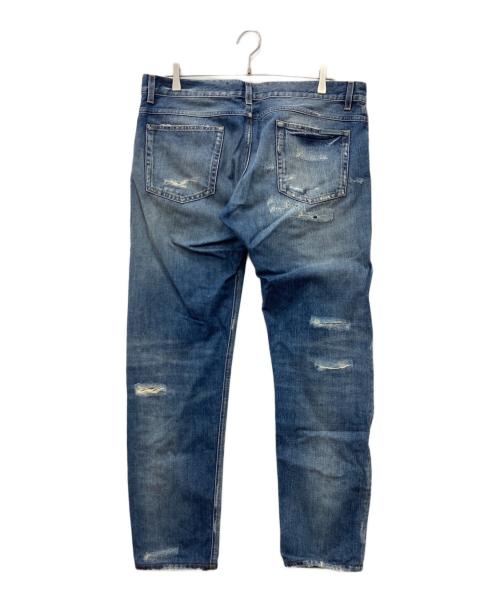 DOLCE & GABBANA（ドルチェ＆ガッバーナ）DOLCE & GABBANA (ドルチェ＆ガッバーナ) ダメージ×リペアデニムパンツ ブルー サイズ:52の古着・服飾アイテム
