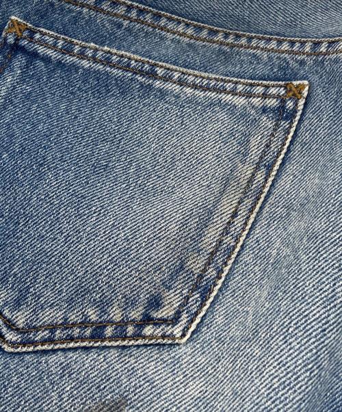 DOLCE & GABBANA（ドルチェ＆ガッバーナ）DOLCE & GABBANA (ドルチェ＆ガッバーナ) ロゴプレートデニムパンツ ブルー サイズ:52の古着・服飾アイテム