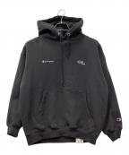 WTAPS×Championダブルタップス×チャンピオン）の古着「Academy Hooded プルオーバーパーカー」｜ブラック