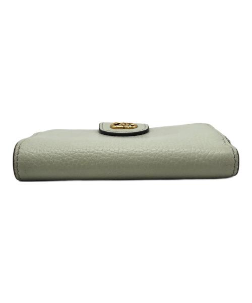 GUCCI（グッチ）GUCCI (グッチ) バンブー付き ダブルG ミディアム ウォレット グリーン サイズ:下記参照の古着・服飾アイテム