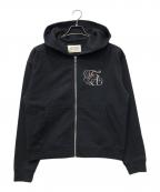BEAMSビームス）の古着「FUTURE ARCHIVE / EMBLEM ZIP HOODIE」｜ブラック