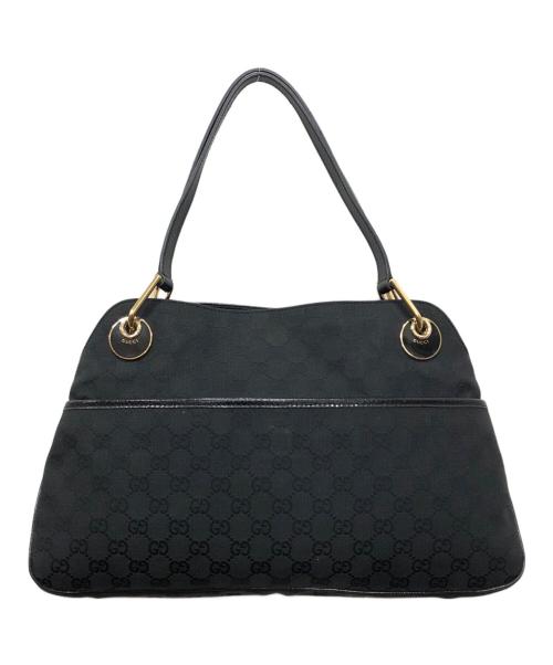 GUCCI（グッチ）GUCCI (グッチ) GGキャンバス ショルダーバッグ ブラック サイズ:下記参照の古着・服飾アイテム