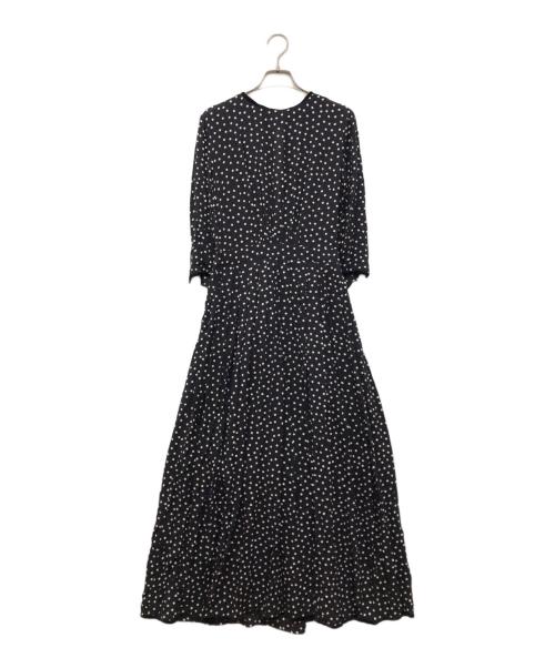 SINME（シンメ）SINME (シンメ) ドットロングワンピース ブラック サイズ:Sの古着・服飾アイテム