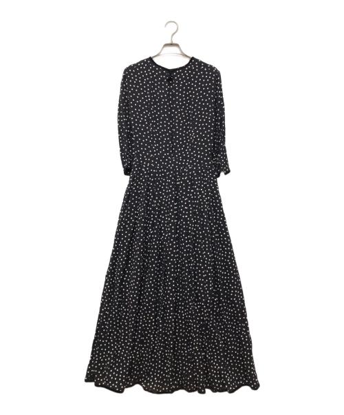 SINME（シンメ）SINME (シンメ) ドットロングワンピース ブラック サイズ:Sの古着・服飾アイテム